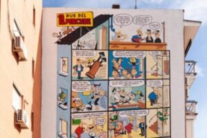 Mural homenaje a Francisco Ibáñez en Carabanchel